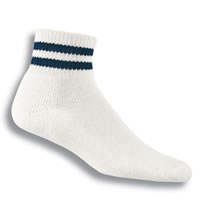 <br>(White Thorlos Ankle Length Sock - M